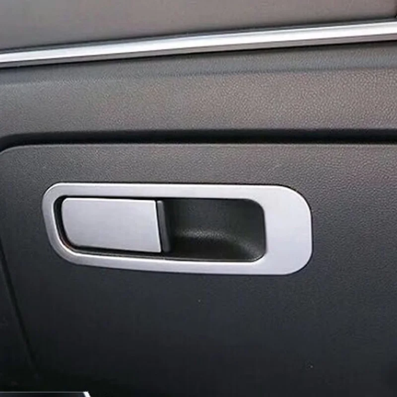 

Stainless steel For MG ZS 2018 accessories LHD Car copilot glove Box handle bowl Cover Trim Sticker Car Styling 2pcs