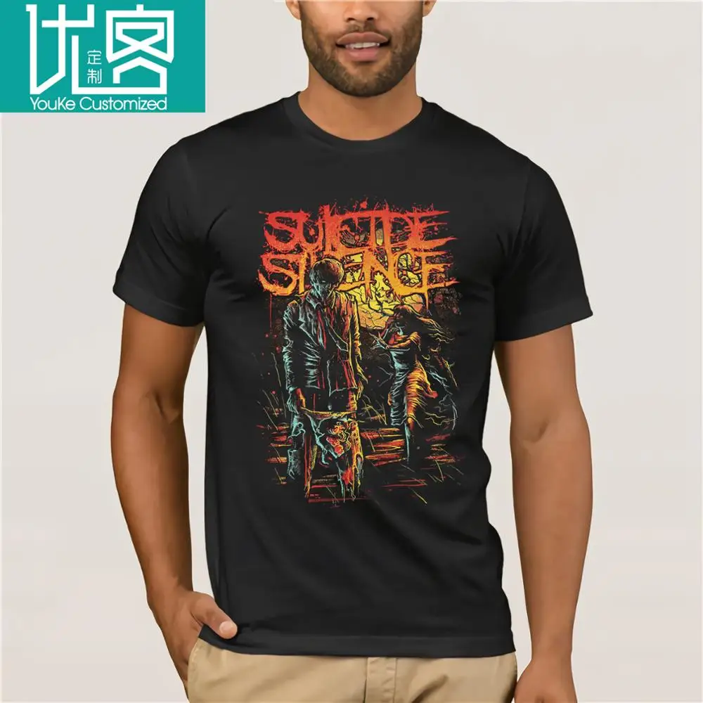 

New 2018 Fashion Summer Casual Crew Neck Short-Sleeve Suicide Silence Zombie Boyfriend Tee Shirts