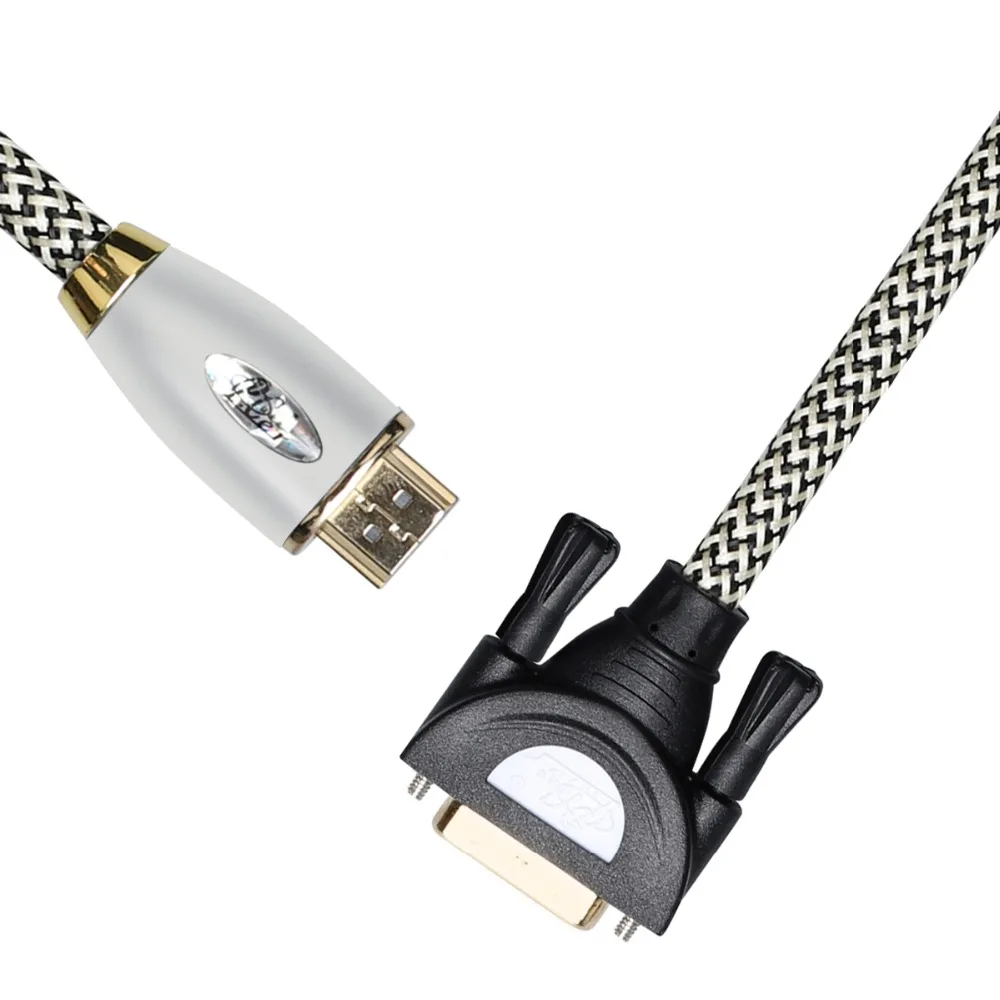 PCER Кабель HDMI DVI аудио видео кабель Папа папа для ПК монитора HDTV проектора DVI24 1