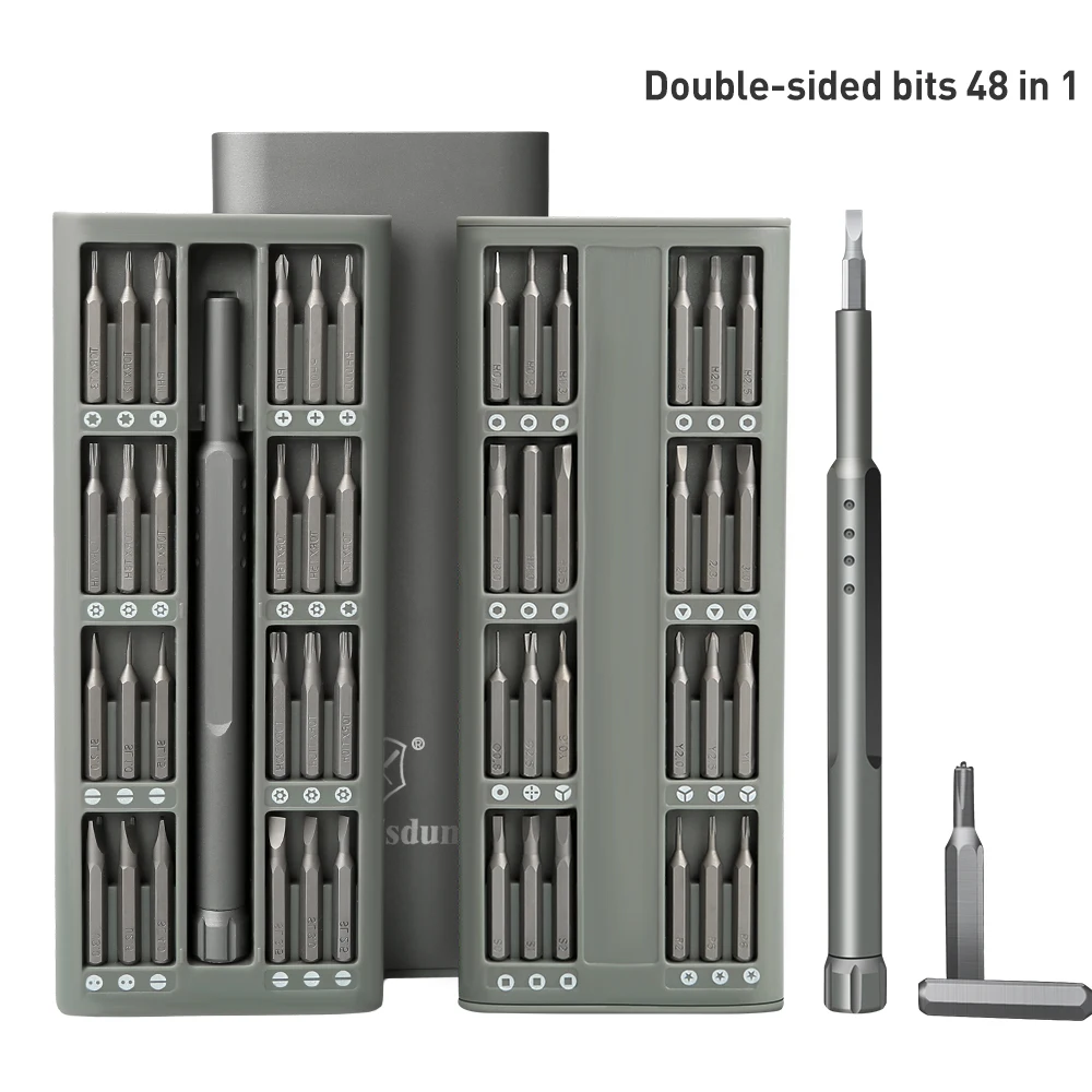  Screw Driver Kit Double-sided Precision Repair Tools for household appliances   48 in 1 Magnetic Absorption Batches Bits Kit