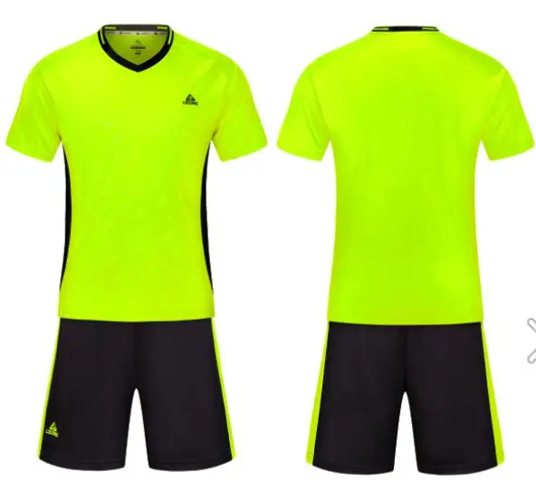 Настройка футбольной команды набор Настройка имя номерная эмблема игровая футболка Униформа для взрослых детей футбол тренировочные наборы пустая версия - Цвет: Зеленый