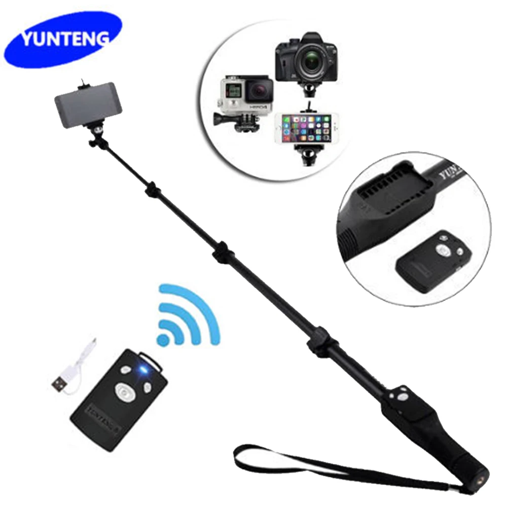 Для Gopro Dslr Камеры IOS Android Телефон Selfie Палка Yunteng 1288 Bluetooth Выдвижная Ручной Штатив