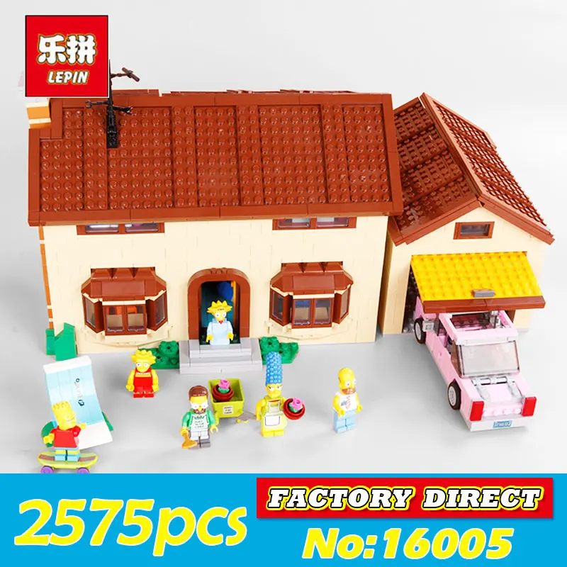 

LEPIN Bricks 16005 2575Pcs Simpson's family Kwik-E-Mart Set Building Blocks Bricks Christmas gift toys for children legoed 71006
