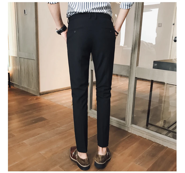 2018 новый модный мужской костюм брюки Slim Fit платье брюки мужские офисные брюки большой размер деловые классические мужские офисные брюки