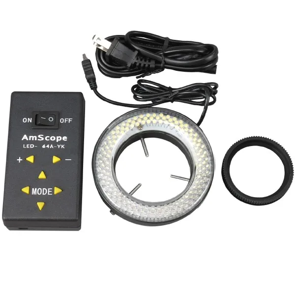 

AmScope 64 LED Lighting-Direction-Adjustable Microscope Ring Light + Adapter LED-64A