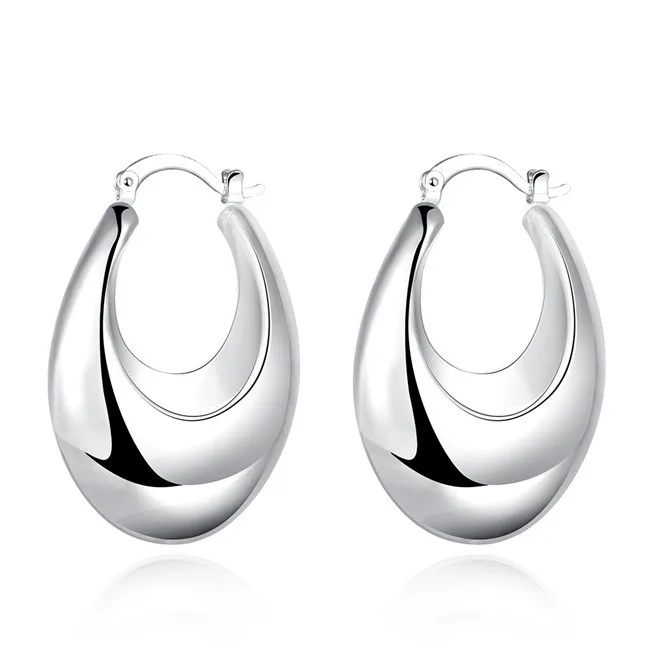 

2019 fashion silver hoop earrings for women classic charm jewelry top quality cheap hot cool party accessories
