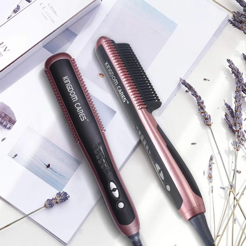 Professional Ceramic Hair Straightener Comb KD388A 2 in 1 Electric