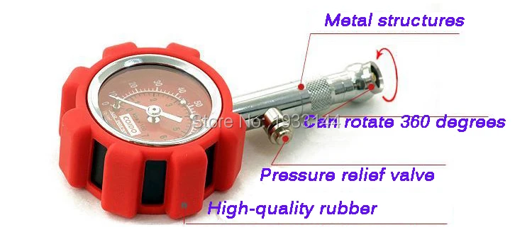 Универсальный Механический указатель автомобиля Авто Автомобиль Мотоцикл Велосипедный Спорт велосипед шины Guage Давление measurementing инструмент