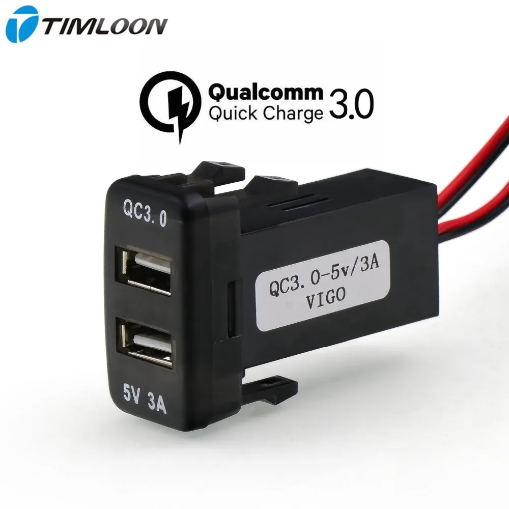 Автомобильное зарядное устройство QC3.0 + 5 В 3 А с USB интерфейсом быстрая зарядка