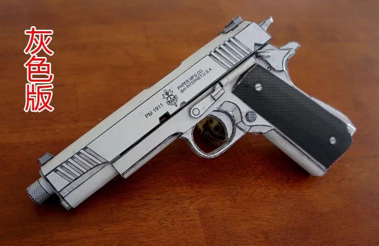 Colt M1911A1 пистолет Бумажная модель оружие пистолет 3D ручной работы рисунки огнестрельное оружие военные Пазлы игрушка