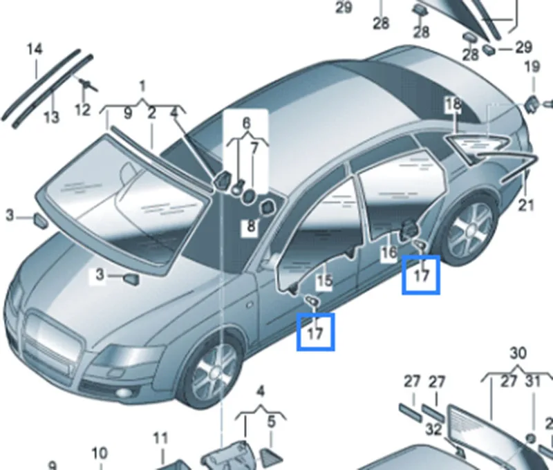 Стеклоподъемник для Audi A4L Q3 RS4 A6 A4 Q5 A1 A6L RS6 OE:8K0845867 8K0 845 867|Гайки и болты| |