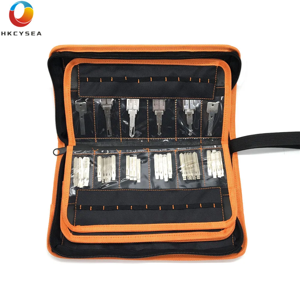 HKCYSEA 2 в 1 LiShi инструмент специальная сумка для Lishi набор инструментов 50 шт. можно упаковать слесарные инструменты утолщенная сумка для хранения инструмента
