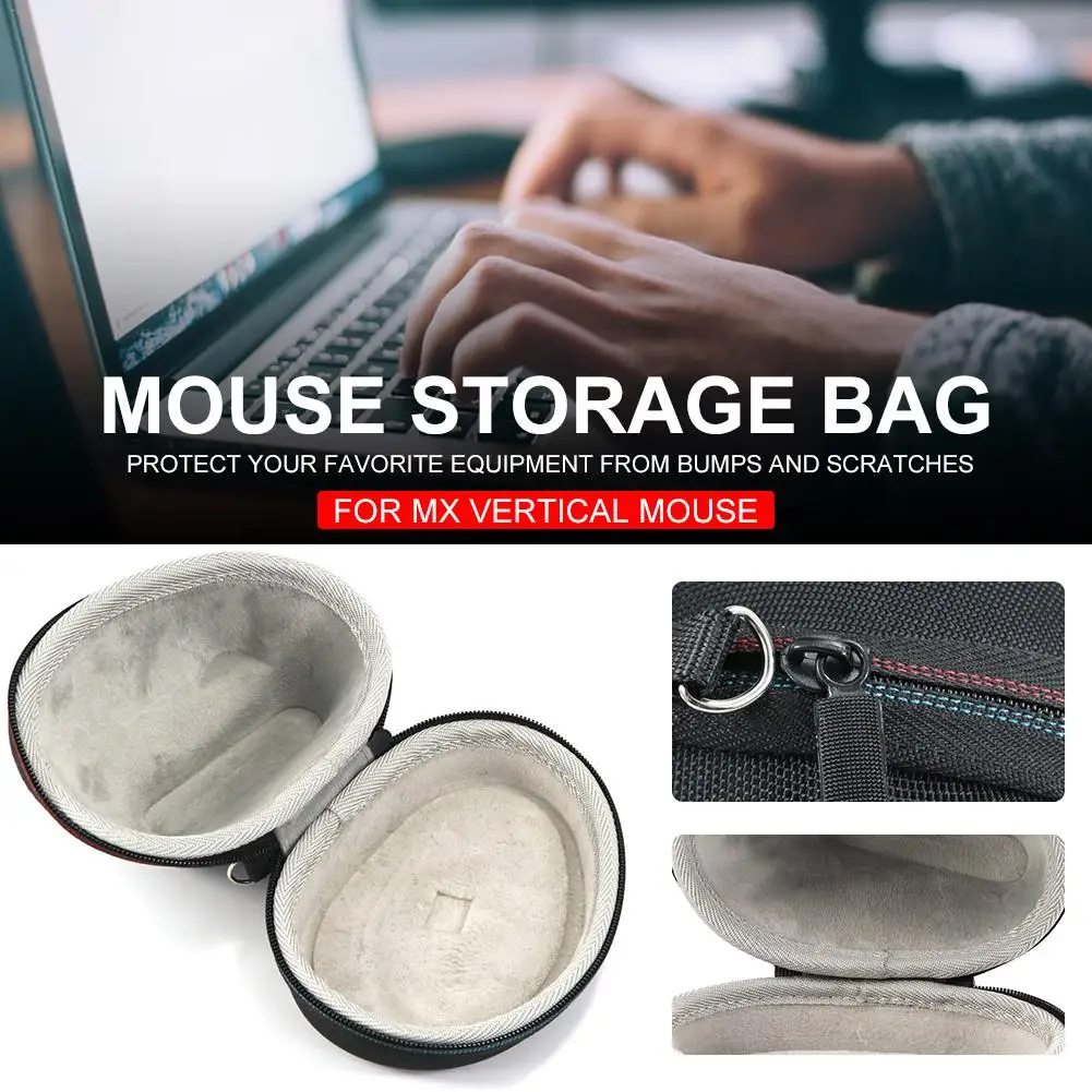 Чехол для путешествий EVA противоударный портативный подходит-Усовершенствованная эргономичная сумка для хранения мыши для MX Вертикальная мышь