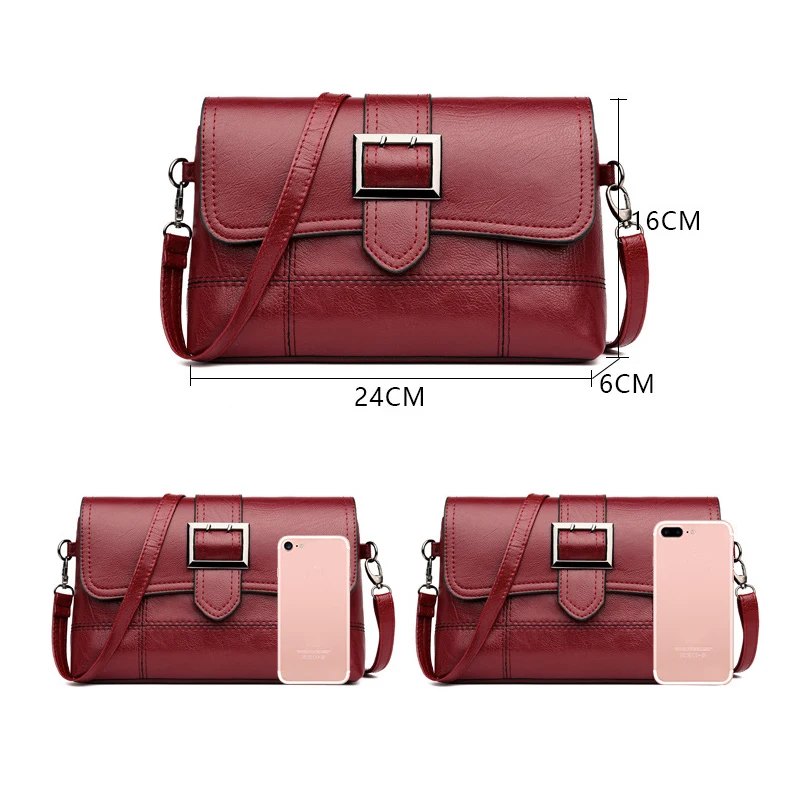 REPRCLA Brand Designer Women Shoulder Bag Fashion Handbag and Purse PU Leather Crossbody Bags for Women 2019 New Black&Red REPRCLA Brand Designer Women Shoulder Bag Fashion Handbag and Purse PU Leather Crossbody Bags for Women 2019 New Black&Red