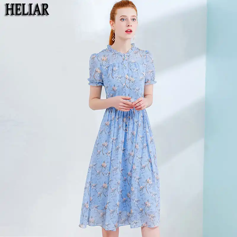sky blue summer dress