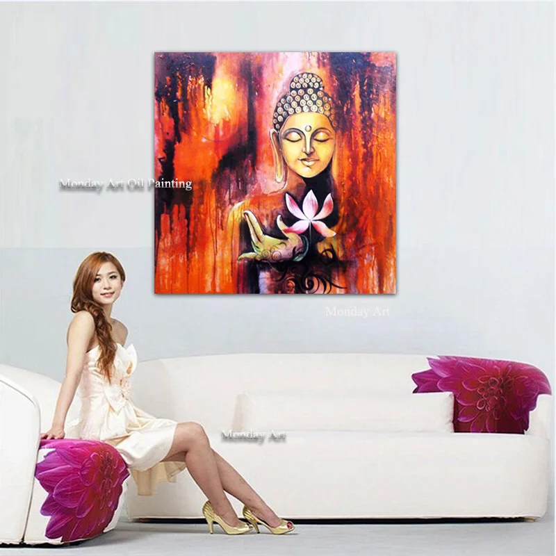 DONGMEI-OILPAINTING-hand-painted-oil-painting-High-grade-original-figure-of-Buddha-painting-pictures-DM18041511 (3)