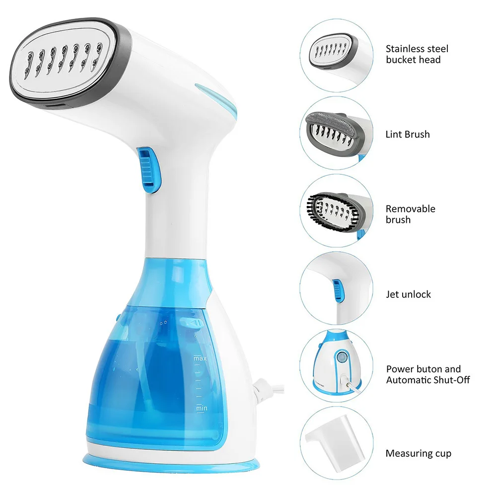 Brand 280ml Handheld Fabric Steamer 15 Seconds Fast Heat 1500W Powerful