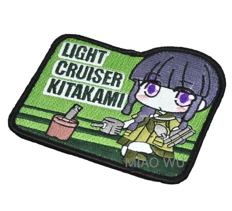 Патч знак Kantai Collection LIGHT CRUISER KITAKAMI вышивка аппликация сумка на руку рюкзак жакет