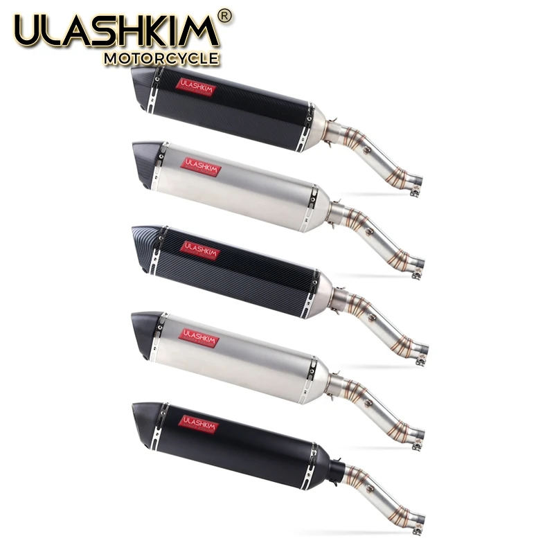 

Motorcycle Full Exhaust System Muffler Escape Modified Contact Middle Link Pipe Tube Slip On For Honda CBR300 CBR300R