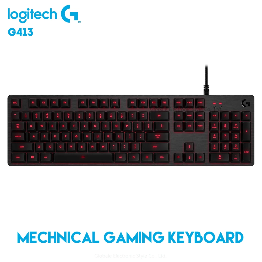 

Original Logitech G413 Mechanical Gaming Keyboard LED Backlit with USB Wired Computer Gamer 104 Keys