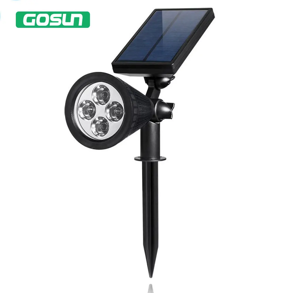

4 LED Wall and Landscape Light Spotlight Bright Dark Sensing Auto On Off Security Lighting Ideal for Patio Yard Garden Driveway