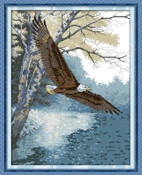 

The eagle wings (3) counted printed on fabric DMC 14CT 11CT Cross Stitch kitsembroidery needlework Sets Home Decor