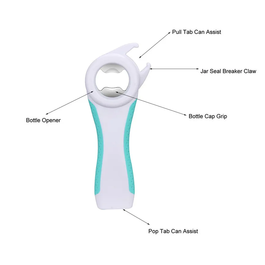 5 в 1 Горячая Прямая поставка! Многофункциональная все в одном открывалка Открывалка для бутылок банка кухонный ручной инструмент гаджет D#3