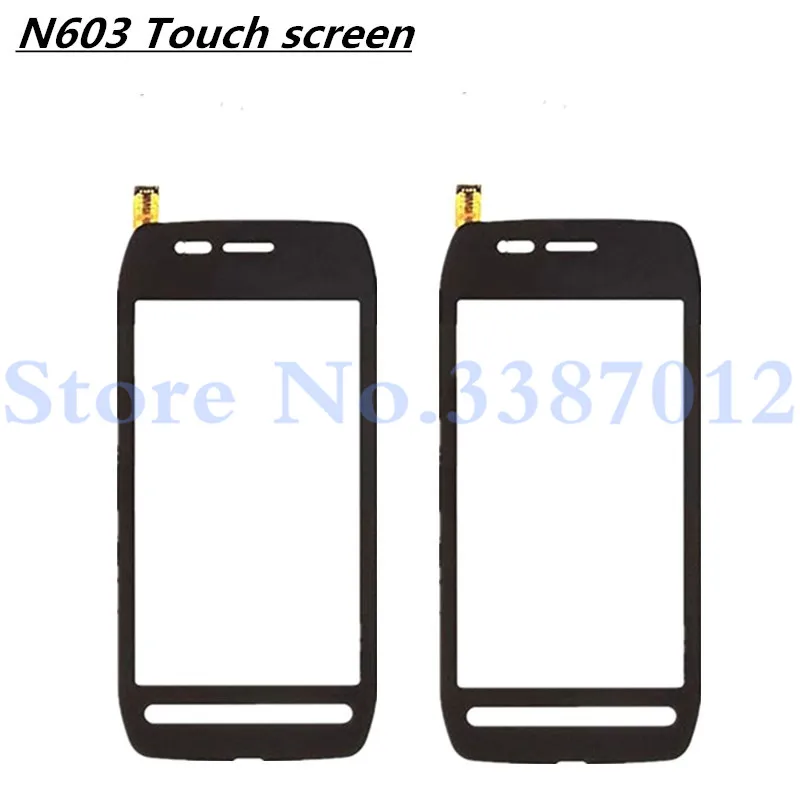 3," Высокое качество для Nokia 603 N603 сенсорный экран дигитайзер сенсор внешнее Переднее стекло объектив панель Черный Белый