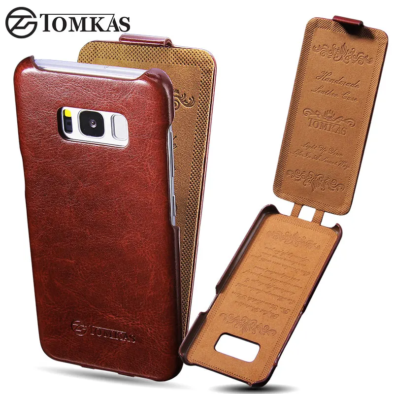 TOMKAS Case For Samsung Galaxy S8 Vintage PU Leather Flip Cover Case For Samsung S8 Business Phone Bag Cover For Galaxy S8 Cases cases-for-s8+