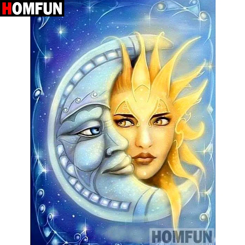 Алмазная 5d-картина HOMFUN сделай сам полноразмерная/круглая вышивка крестиком