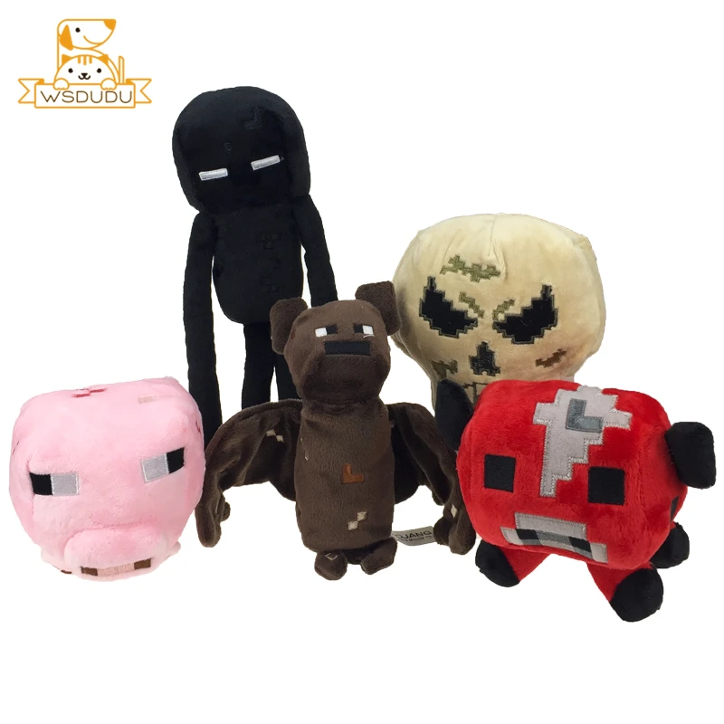 

Soft MC Enderman Bat Mooshroom Pig Sheep Squid Skeleton Sandbox Games Plush Stuffed Toys Mini Cute Animal Cartoon Dolls Boy Gift