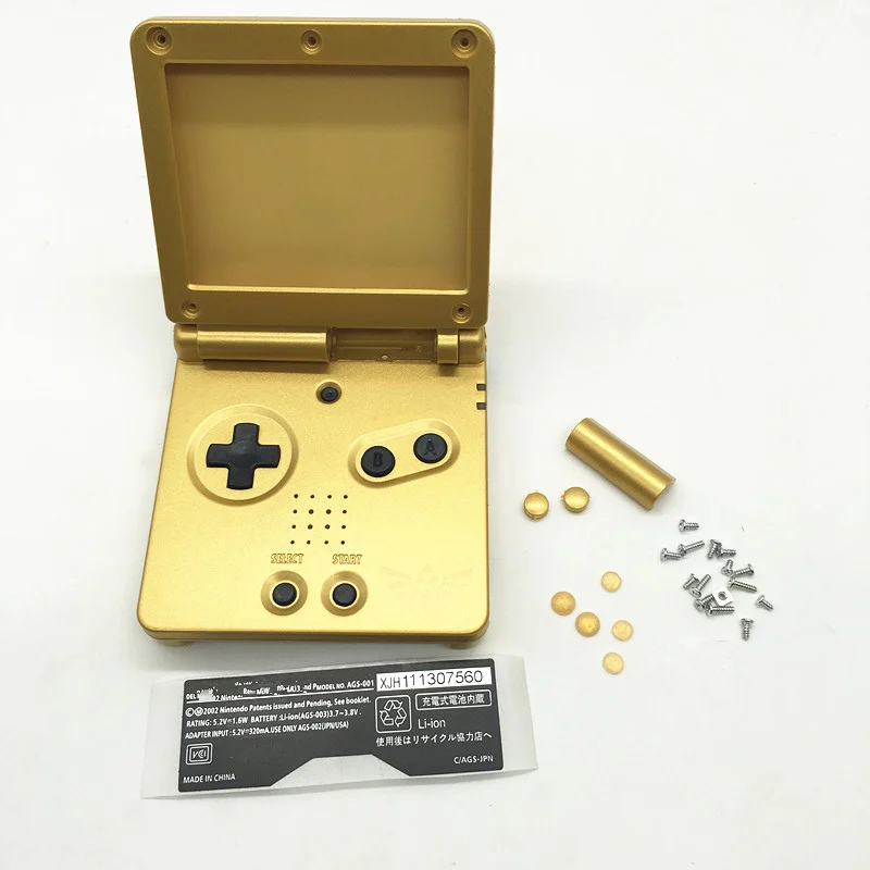Carcasa de oro para GBA SP Gameboy Advance SP 