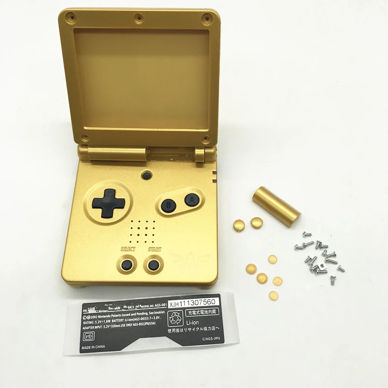 

Limited Gold Housing Shell Case Faceplate Cover for Gameboy Advance SP GBA SP