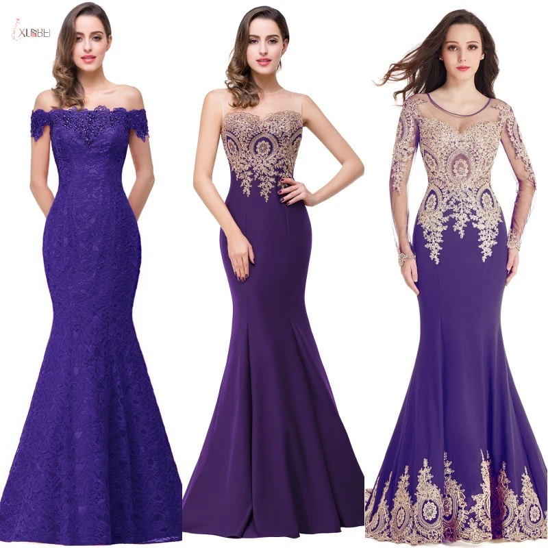 elegant purple bridesmaid dresses