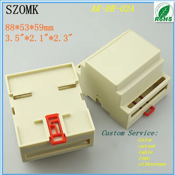 

10 pieces a lot , 88*53*59mm 3.5*2.1*2.3inch ,din rail diy electronic box