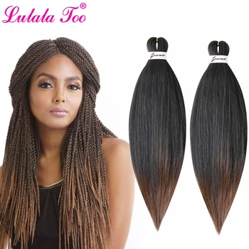 

Perm Yaki Easy Jumbo Braids Ombre Pre-stretched Braiding Hair Synthetic Crochet Braids Hair Extension 20" 26" Hot Water