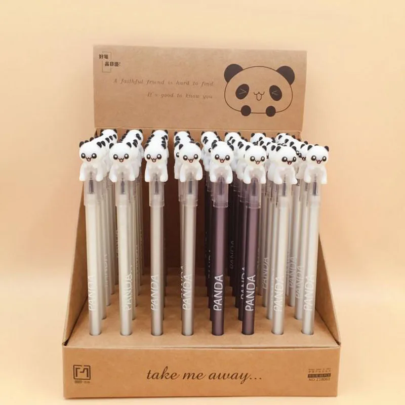 

4 Pcs Kawaii Stationery Cute Cartoon 0.5mm Panda Animals Pen Gel Pen School Office Kawaii Supply Creative Gift