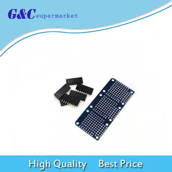 

5pcs For Arduino Compatible Triple Shield For WeMos D1 Mini Dua Sided Perf Board