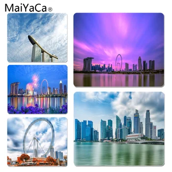 

MaiYaCa New Printed Singapore Marina Bay Panorama Gamer Speed Mice Retail Small Rubber Mousepad Size for 25x29cm Small Mousepad