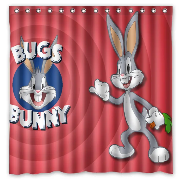 Bugs Bunny Bath Shower Curtain 180x180cm Fashional Waterproof Polyester Bathroom Curtains