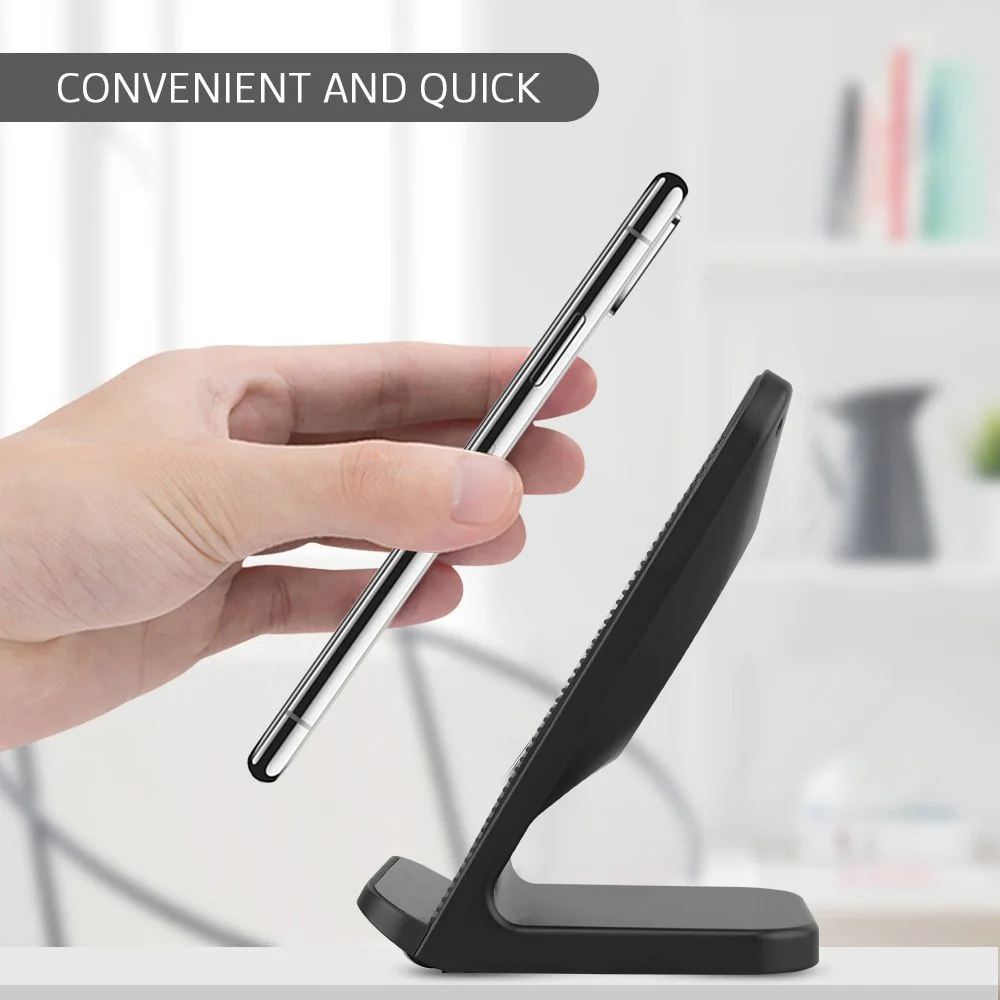 Беспроводное зарядное устройство Qi док станция USB для быстрой зарядки iPhone 8 X XS XR
