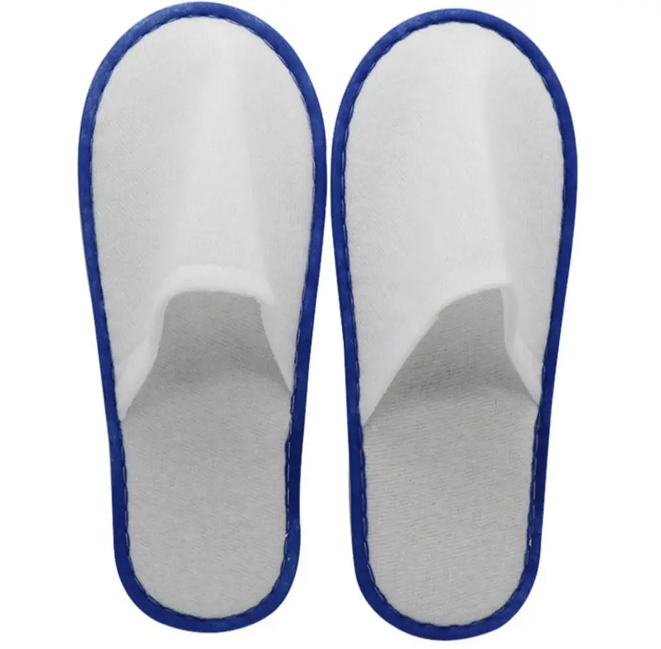 Pares Lote Branco Towelling Hotel Chinelos Descartáveis Terry Spa Convidados Sapatos Azul Amarelo Verde Casa 100 - 4 100 pares lote branco towelling hotel chinelos
