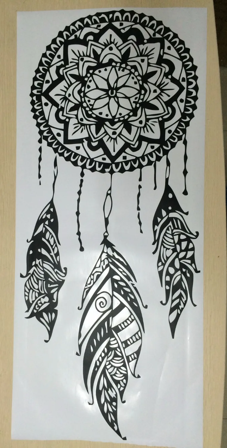 Aliexpresscom Buy Dream Catcher Art Feather Vinyl Sticker Boho