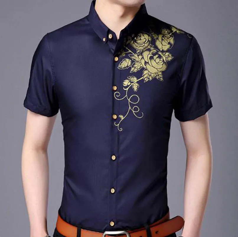 2017 new arrive summer short sleeve casual men shi...