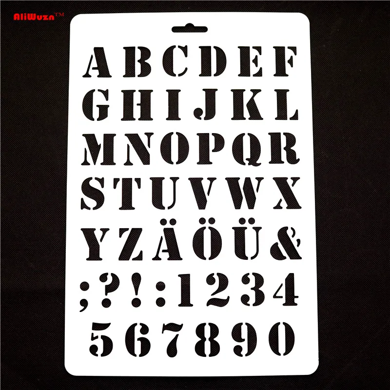 1pcs 30 5 21cm English Alphanumeric Pattern Engraving Template Multifunctional Hollow Drawing Engraving Templates Letters