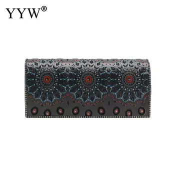 

YYW Envelope Clutches Lady Printing Bag Purse Evening Party Handbag Retro Pu Leather Chain Shoulder Bags Borse Donna Da Sera