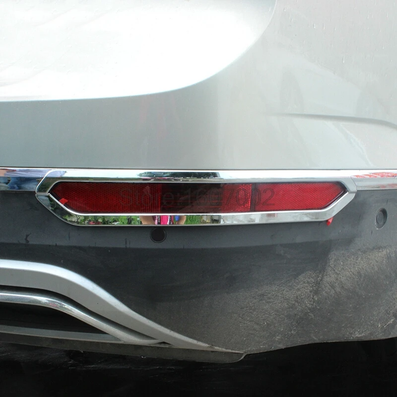 

For Volkswagen VW Atlas Teramont 2017 2018 ABS Chrome Rear Reflector Fog Light Lamp Cover Trim Bezel Frame Styling Garnish 2PCS
