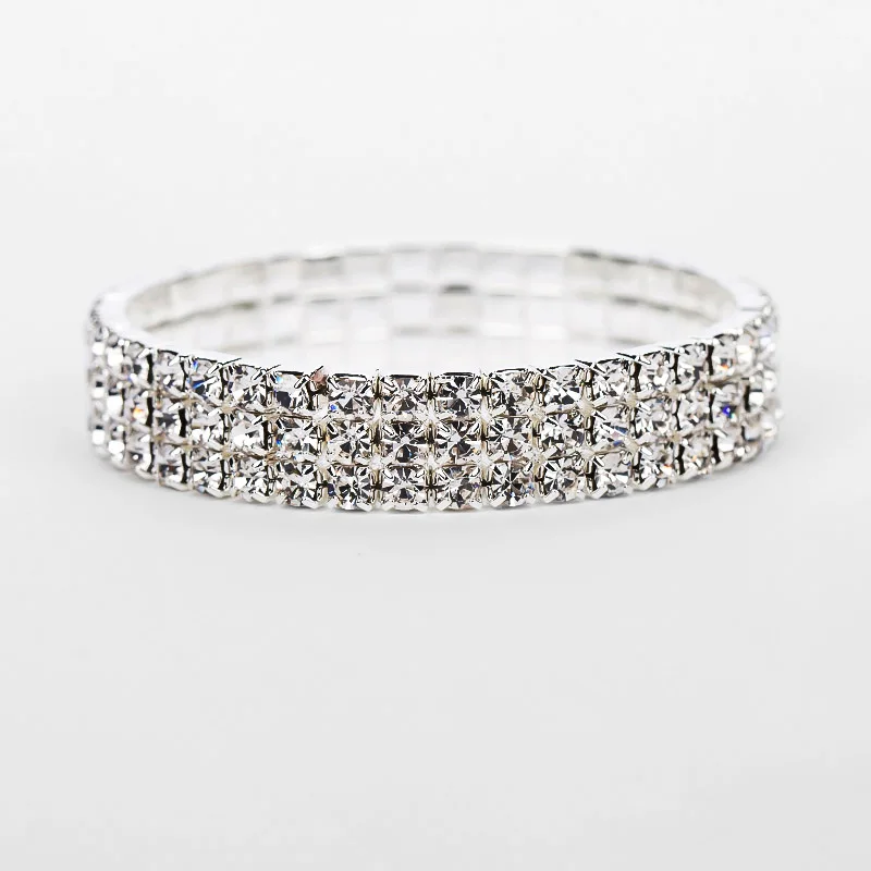 Модные аксессуары многослойный Стразы эластичный браслет B049|ring bezel|ring orbring cushion |