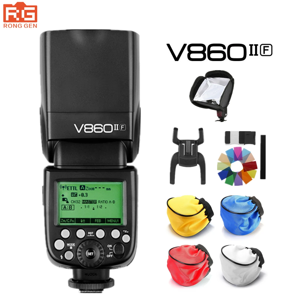 

Godox V860II F V860II-F TTL HSS 1/8000 s Flash Speedlite for Fujifilm Fuji X-Pro2/X-Pro1/X-T10/X-T20/X-T2 X-T1/X100F X100T