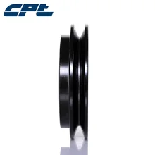 CPT 1 паз cnc колесо с 75 мм наружный диаметр, 1108 коническая втулка, черная поверхность электрофореза, чугунный v шкив ремня